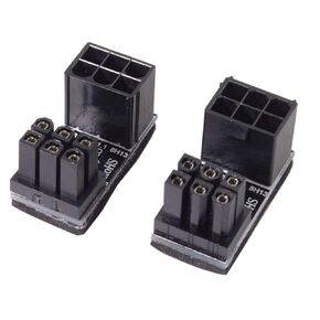 chenyang 2 Pack ATX 6Pin 90 Degree Angled GPU Graphics Card Power Connector Adapter