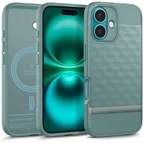 Caseology Parallax Mag for iPhone 16 Pro Case [Enhanced Ergonomic Design Case Compatible with Magsafe] Military Grade Drop Tested (2024) - Matte Black