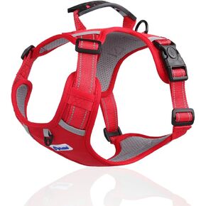 ALABAI Dog Harness, No Pull Adjustable Pet Harness with Soft Padded Handle, Reflective Control Harness for Medium Large Dogs, Comfortable, Durable, and Versatile for Easy Walking (Orange, XL)