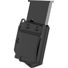 Universal Mag Carrier, IWB/OWB Magazine Holster Fit for 9mm/.40 Single Stack Adjustable Mag Carrier Concealed Carry for Left and Right Hand Universal