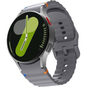 Sport Band Compatible with Samsung Galaxy Watch 7/6/5/4 Band 40mm 44mm，Galaxy Watch FE Bands 40mm Galaxy Watch 6/4 classic Bands 47mm 43mm 46mm 42mm/Galaxy Watch 5 pro Band 45mm ,20mm No Gap Soft Silicone Replacement Watch Strap for Women Men