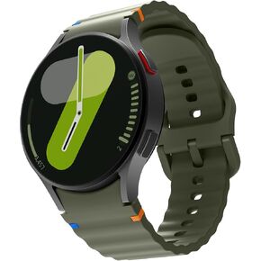 Sport Band Compatible with Samsung Galaxy Watch 7/6/5/4 Band 40mm 44mm，Galaxy Watch FE Bands 40mm Galaxy Watch 6/4 classic Bands 47mm 43mm 46mm 42mm/Galaxy Watch 5 pro Band 45mm ,20mm No Gap Soft Silicone Replacement Watch Strap for Women Men