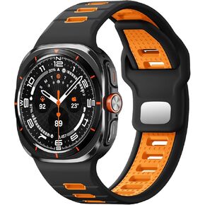 Odbeai Sport Band for Galaxy Watch Ultra Bands,Compatible with Samsung Watch Ultra Band,Soft Silicone Breathable Waterproof Loop Replacement Strap for Galaxy Ultra Watch Band 47mm for Men