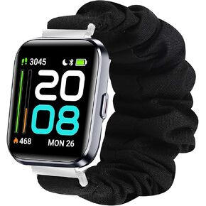 ID208 Plus Smart Watch, Lamshaw Fabric Elastic Scrunchie Elastic Watch Band Kids Girls Cute Replacement Straps Compatible for Quican ID208 Plus 1.8 Inches, aeac ID208 Plus, WMK ID208 Plus 1.8 Inches Smart Watch