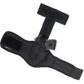 Ankle Nylon Holster by Houston - Fits: Most Small 380, Keltec, Ruger LCP, S&W BG, Taurus TCP, Jimenez J.A, Sig P238, Diamond Back | Concealed and Comfortable to use (68A)