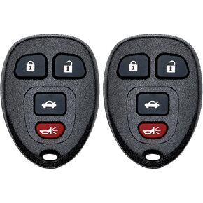 Key Fob Replacement for 06-10 Chevy Cobalt & Pontiac G6 Solstice/ 06-12 Malibu/ 07-09 G5 & Saturn Aura Sky/ 05-08 Grand Prix/ 05-09 Buick Lacrosse Car Keyless Remote, KOBGT04A, 4 Btn, 2Pcs