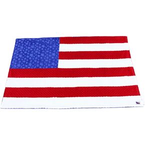 Minky Dot Plush USA Flag 24" x 36" Baby Blanket