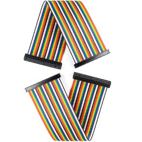 2pcs GPIO Rainbow Ribbon Cable 40p to 40p 8" for Raspberry Pi 4/3 / Zero / 2
