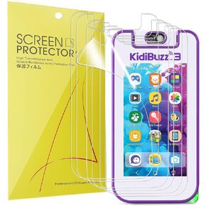 Compatible with VTech KidiBuzz 3 Screen Protector, [6 Pack] Full Coverage TPU Clear Film Compatible with VTech KidiBuzz 3 Kids’ Electronics Smart Device (6 pack)