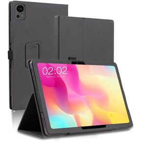 Tablet Case for TECLAST T60 Tablet 12 inch Android 14 Tablets, Premium PU Leather Folio Folding Stand Protective Case Cover with Hand Strap Magnet for TECLAST T60 Tablet 12 inch, Black, T60FG