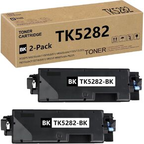 TK5282 TK-5282 Toner Cartridge Compatible for Kyocera TK-5282K TK5282K for Kyocera Ecosys M6235 M6635cidn P6235 M6235cidn(1102V02US1) M6635cidn(1102V12US1) P6235cdn(1102TW2US1) 2 Pack