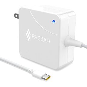 65W USB C Laptop Charger PD Wall Fast Charger for Lenovo Thinkpad Yoga, Dell Latitude XPS, HP Spectre, Acer, Asus, MacBook Pro, Samsung Chromebook and Any Type C Devices Power Adapter