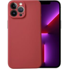 Compatible with iPhone 13 Pro Max Soft Liquid Silicone Gel Cell Phone Mobile Basic Back Case Cover (Orange)