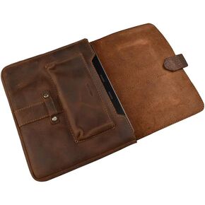 Hide & Drink, Leather Tablet Sleeve, Protector Cover, Travel Accessories, Handmade Includes 101 Year Warranty :: Bourbon Brown