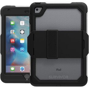 Griffin, iPad Mini 4 Rugged Case, Survivor Extreme with Stand, 10ft Drop Protection, Black/Clear