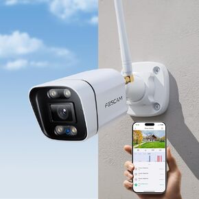 FOSCAM 3K 5MP Security Cameras Wireless Outdoor,5GHz&2.4GHz WiFi Cameras for Home Security with AI Motion Detection, Color Night Vision, Spotlight, Siren, Waterproof, SD/Cloud Storage