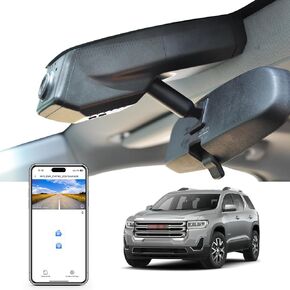كاميرا داش أمامية 4K وخلفية 1080 بكسل مناسبة لسيارة GMC Acadia 2017-2023 (الطراز B)، الطراز A والطراز B لها نفس الطرازات ولكن غطاء مستشعر السيارة مختلف، تطبيق مجاني وواي فاي، بطاقة 128 جيجابايت