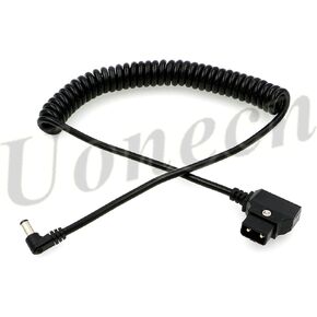 Uonecn Dtap to Right Angle DC Power Cable 12V 2.1mm for KiPRO LCD Monitors Lectrosonic Lowel Blender LED PowerTap-Lectro Devices (Right Angle DC Coiled Cable)
