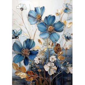 EIBEILI Diamond Painting Kits for Adults DIY 5D Diamond Art Paint with Round Diamonds Full Dril Gem Flower Art Painting Kit for Home Wall Decor Gifts 16x12inch