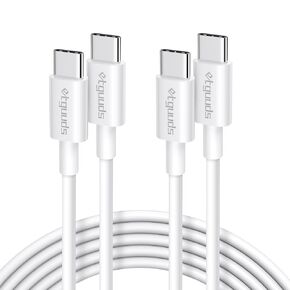 etguuds USB C to USB C Cable (3ft, 2Pack), 60W Type C to C Charger Cord Fast Charging for iPhone 16 15 Pro Max/Pro/Plus, for MacBook Pro Air/iPad Mini Pro Air, for Samsung Galaxy S24 S23