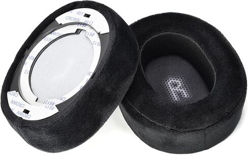 وسائد أذن E55BT تعمل على ترقية القطيفة السميكة - غطاء وسادة أذن إسفنجي بديل متوافق مع سماعات JBL E55BT E55 bt اللاسلكية بتقنية البلوتوث، إسفنج ذاكرة عازل للضوضاء، سُمك إضافي in Kuwait