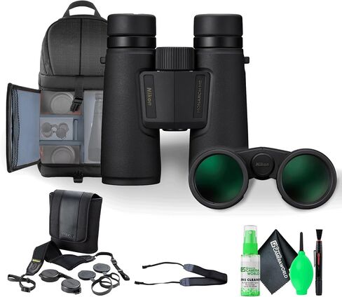Nikon Monarch M5 12x42 Binocular | Waterproof, fogproof, Rubber-Armored Binocular with ED Glass, Long Eye Relief + Diginerds Cleaning Kit-7 in 1 + Neck Strap (SLR/Video) + Pro Sling Backpack in Saudi Arabia