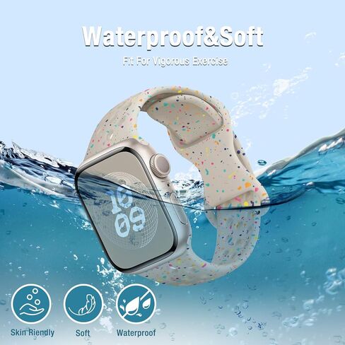 Sport Watch Bands with Charms Decor Compatible with Apple Watch Band 38mm 40mm 41mm 42mm 44mm 45mm 46mm 49mm Women Men, Breathable Silicone Strap for iWatch Series 10 9 8 7 6 5 4 3 2 1 SE Ultra in Saudi Arabia