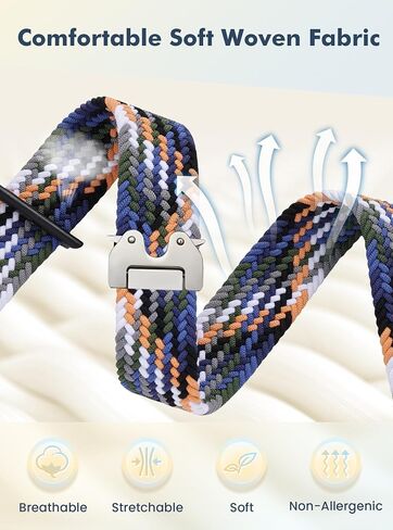 Braided Bands Compatible with Apple Watch 38mm 40mm 41mm 42mm 44mm 45mm 46mm 49mm for Women Men,Parachute Style Buckle Straps for iWatch Series 10 9 8 7 6 SE 5 4 3 2 Ultra 2 1 in Saudi Arabia