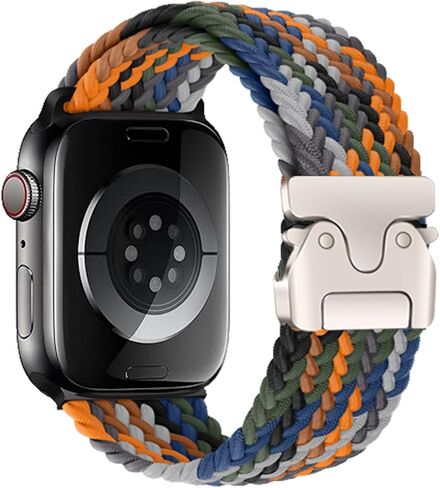 Braided Bands Compatible with Apple Watch 38mm 40mm 41mm 42mm 44mm 45mm 46mm 49mm for Women Men,Parachute Style Buckle Straps for iWatch Series 10 9 8 7 6 SE 5 4 3 2 Ultra 2 1 in Saudi Arabia