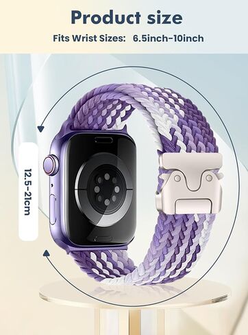 Braided Bands Compatible with Apple Watch 38mm 40mm 41mm 42mm 44mm 45mm 46mm 49mm for Women Men,Parachute Style Buckle Straps for iWatch Series 10 9 8 7 6 SE 5 4 3 2 Ultra 2 1 in Saudi Arabia