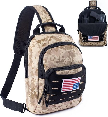 VIGERARI Tactical Sling Bag for Men, Concealed Carry Bag for Men, Women Gun Bag, Tactical Sling Backpack for Handguns in Saudi Arabia