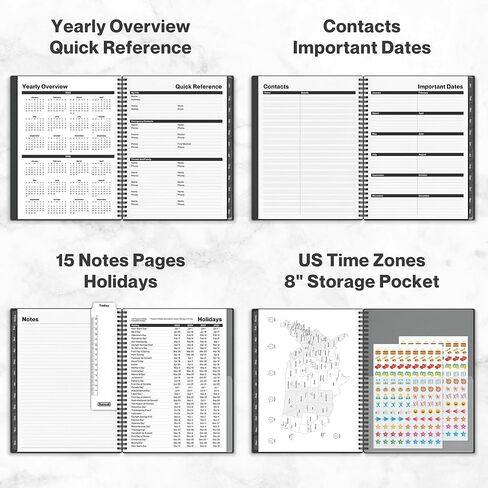 مخطط Dunwell 2024-2025 أسبوعي شهري (8.5x11 بوصة)، كبير يوليو 2024-يونيو 2025 مخطط يومي، كتاب جدول أعمال التقويم 8.5 × 11، منظم يومي in Kuwait