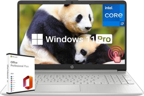 HP 2024 Newest 15.6" Touchscreen Business Laptop, Intel 10-Core i7-1255U, 16 GB RAM, 1 TB SSD, FHD Anti-Glare, Long Battery Life, HD Camera, HDMI, Windows 11 Pro, Microsoft Office Lifetime License in Saudi Arabia