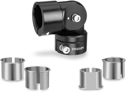 موصل/مقرنة PROAIM لأنبوب السقالة/قضبان السرعة Ø42 /48 /50 مم. لتجهيز كاميرا السيارة، هيكل من الألومنيوم. مرفق آمن، يدور بزاوية 180 درجة - تعديلات زاوية سهلة (CL-SCFT-01) in Kuwait