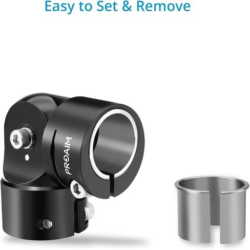 موصل/مقرنة PROAIM لأنبوب السقالة/قضبان السرعة Ø42 /48 /50 مم. لتجهيز كاميرا السيارة، هيكل من الألومنيوم. مرفق آمن، يدور بزاوية 180 درجة - تعديلات زاوية سهلة (CL-SCFT-01) in Kuwait