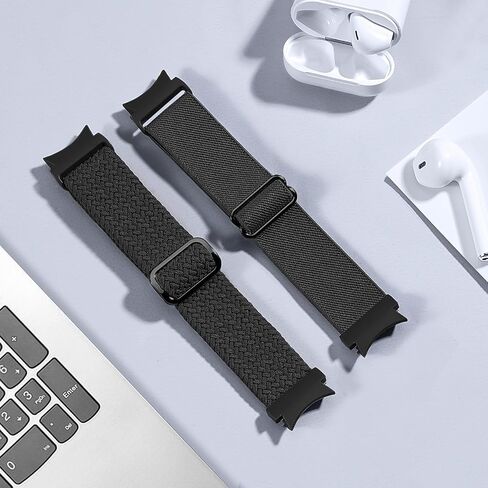 One Click No Gap Stretchy Nylon/Braided Bands Compatible with Samsung Galaxy Watch 7/6/5/4/FE 40mm 44mm/ Watch 5 Pro 45mm/ Watch 6/4 Classic 43mm 47mm 42mm 46mm,20mm Soft Nylon Sport Wristband(2 pack) in Saudi Arabia
