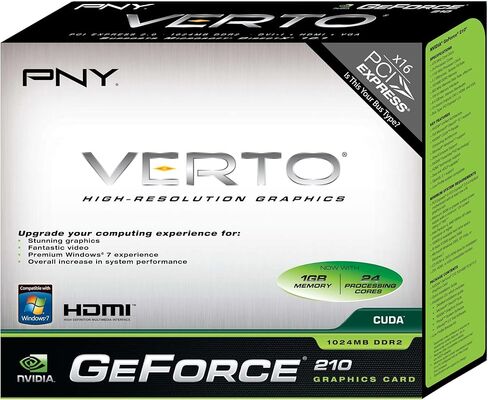 بطاقة رسومات PNY GeForce 210 1024MB DDR2 PCI-Express 2.0 DVI+VGA+HDMI منخفضة المستوى VCGG2101XPB in Kuwait