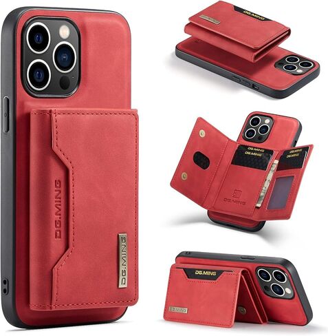 متوافق مع iPhone 14 Pro Max (6.7 بوصة) غطاء خلفي قابل للفصل 2 في 1 وحافظات هاتف بمحفظة جلدية، مع حامل للبطاقات، وحافظات هاتف بجيب جلدي (بني) in Kuwait
