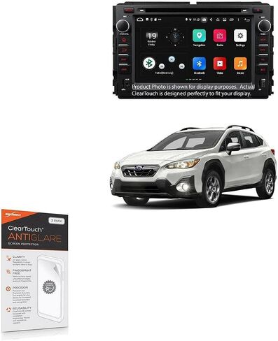 واقي شاشة BoxWave لـ Subaru 2021 Crosstrek (8 بوصات) (واقي شاشة ClearTouch مضاد للتوهج (عبوتان)، غلاف غشاء غير لامع مضاد لبصمات الأصابع لـ Subaru 2021 Crosstrek (8 بوصات) in Kuwait