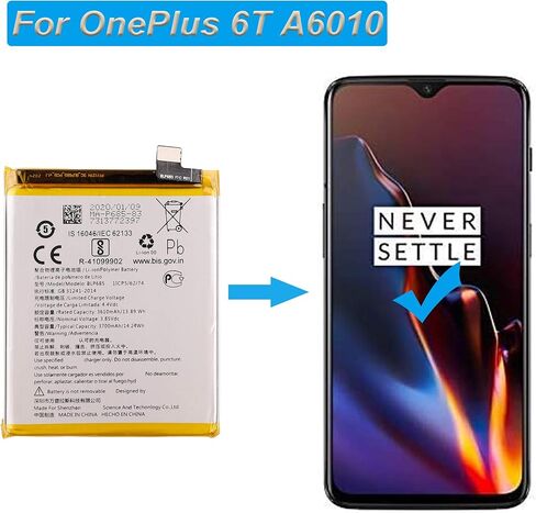 بطارية بديلة BLP685 متوافقة مع هاتف OnePlus 6T A6010 A6013 بقوة 3700 مللي أمبير مع الأدوات in Saudi Arabia