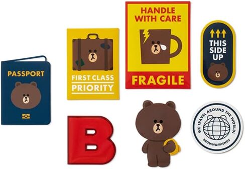 Brown and Sally Official Merchandise- Decal Stickers Pack for Travel Bags, Laptop, Smart Phone, Water Bottles, Computer, and Hydro Flask, DIY Decor for Bumper Wall_L I N E F R I E N D S_Official Merchandise in Saudi Arabia