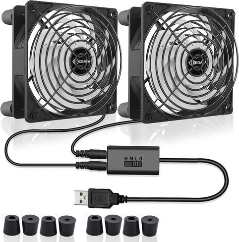 120mm High Speed 2500 RPM Low Noise External Cooling Fan,for Receiver,Raspberry, PlayStation, Game Consoles, Fiber Modem, Internet Gateway,Cabinet,Light Gray(1pcs) in Saudi Arabia