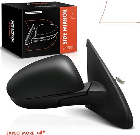 زوج A-Premium (2) مرآة باب كهربائية جانبية للسائق والراكب - متوافقة مع Mazda 3/3 Sport 2010 2011 2012 2013 - مرآة رؤية خلفية خارجية غير قابلة للطي يدويًا باللون الأسود - استبدال # BBM26918ZL in Kuwait
