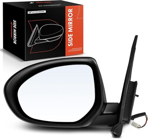 زوج A-Premium (2) مرآة باب كهربائية جانبية للسائق والراكب - متوافقة مع Mazda 3/3 Sport 2010 2011 2012 2013 - مرآة رؤية خلفية خارجية غير قابلة للطي يدويًا باللون الأسود - استبدال # BBM26918ZL in Saudi Arabia