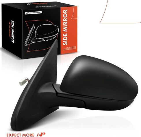 زوج A-Premium (2) مرآة باب كهربائية جانبية للسائق والراكب - متوافقة مع Mazda 3/3 Sport 2010 2011 2012 2013 - مرآة رؤية خلفية خارجية غير قابلة للطي يدويًا باللون الأسود - استبدال # BBM26918ZL in Saudi Arabia