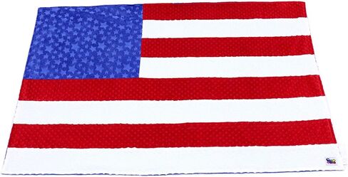 Minky Dot Plush USA Flag 24" x 36" Baby Blanket in Saudi Arabia