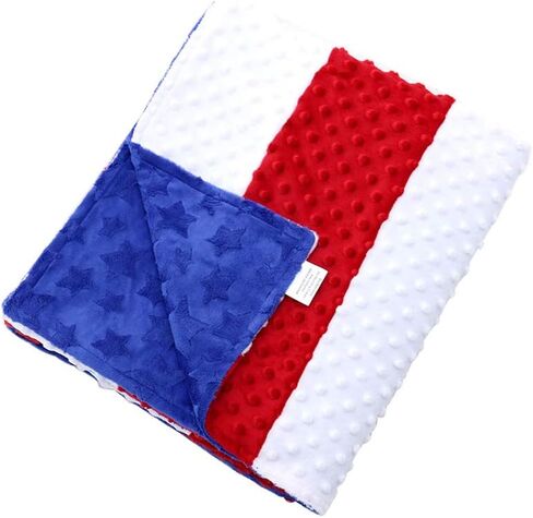 Minky Dot Plush USA Flag 24" x 36" Baby Blanket in Saudi Arabia