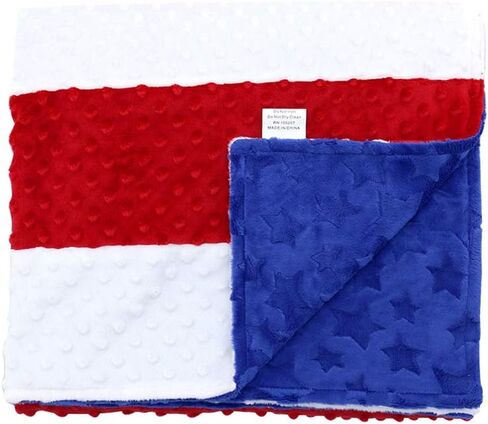 Minky Dot Plush USA Flag 24" x 36" Baby Blanket in Saudi Arabia