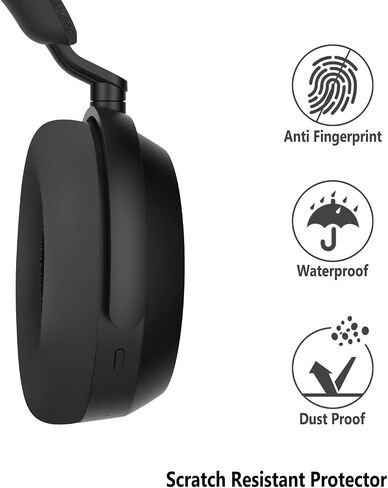 Geiomoo Silicone Earpads for Bose QuietComfort Ultra, Sony WH-CH720N, Sony WH-1000XM4, Sony WH-1000XM3, 1MORE SonoFlow, Sennheiser Momentum 4 Headphones, Replacement Ear Cushions Cover (Black) in Saudi Arabia