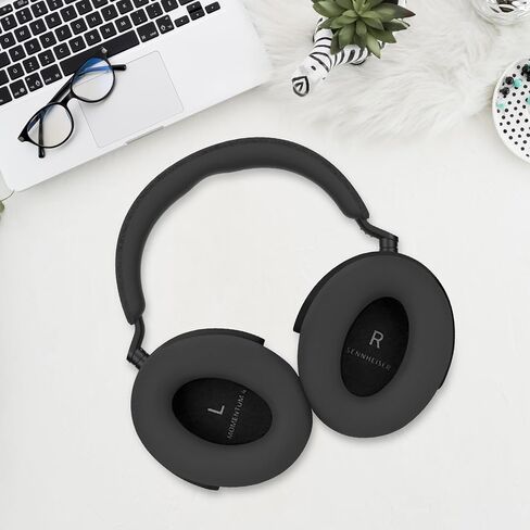 Geiomoo Silicone Earpads for Bose QuietComfort Ultra, Sony WH-CH720N, Sony WH-1000XM4, Sony WH-1000XM3, 1MORE SonoFlow, Sennheiser Momentum 4 Headphones, Replacement Ear Cushions Cover (Black) in Saudi Arabia